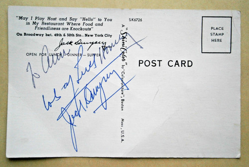 Jack dempsey autograph - dempsey,