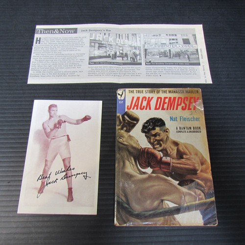 Jack dempsey memorabilia - memorabilia,