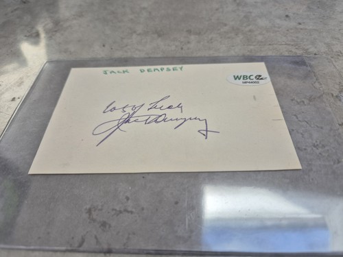 Jack dempsey signed postcard - dempsey,
