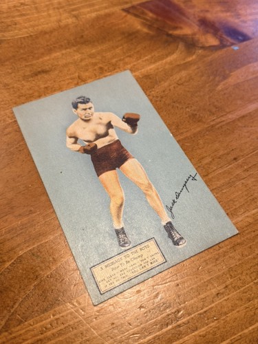Vintage jack dempsey postcard - vintage,