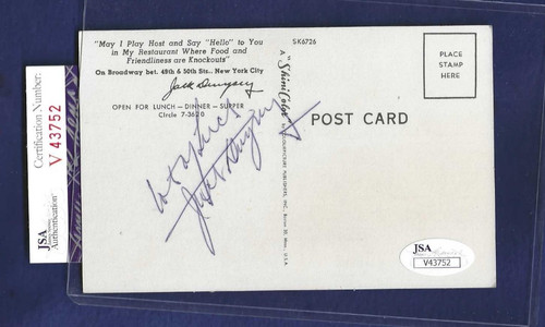 Jack dempsey autographed - dempsey,
