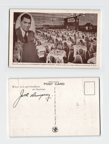 Postcard jack dempsey s - -, dempsey's