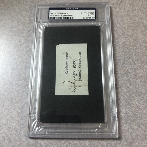 Jack dempsey signed psa - jack,