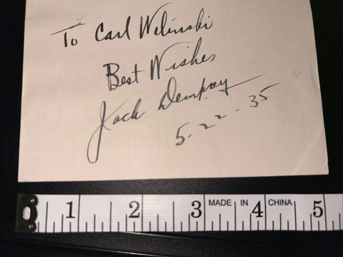 Jack dempsey autograph actor - jack,