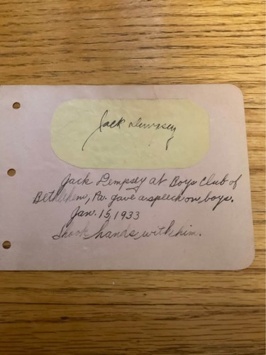 Jack dempsey cut signature - cut,